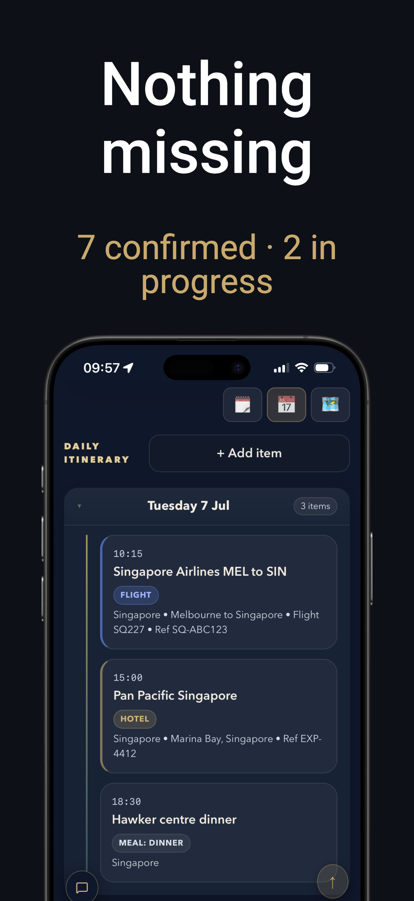 Departure Day screen